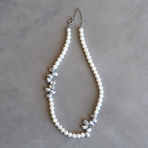 no.29 ステンレパールネックレス plus pearl & pearl necklace
