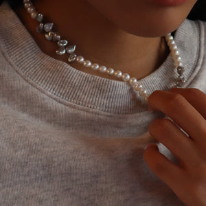no.29 ステンレパールネックレス plus pearl & pearl necklace