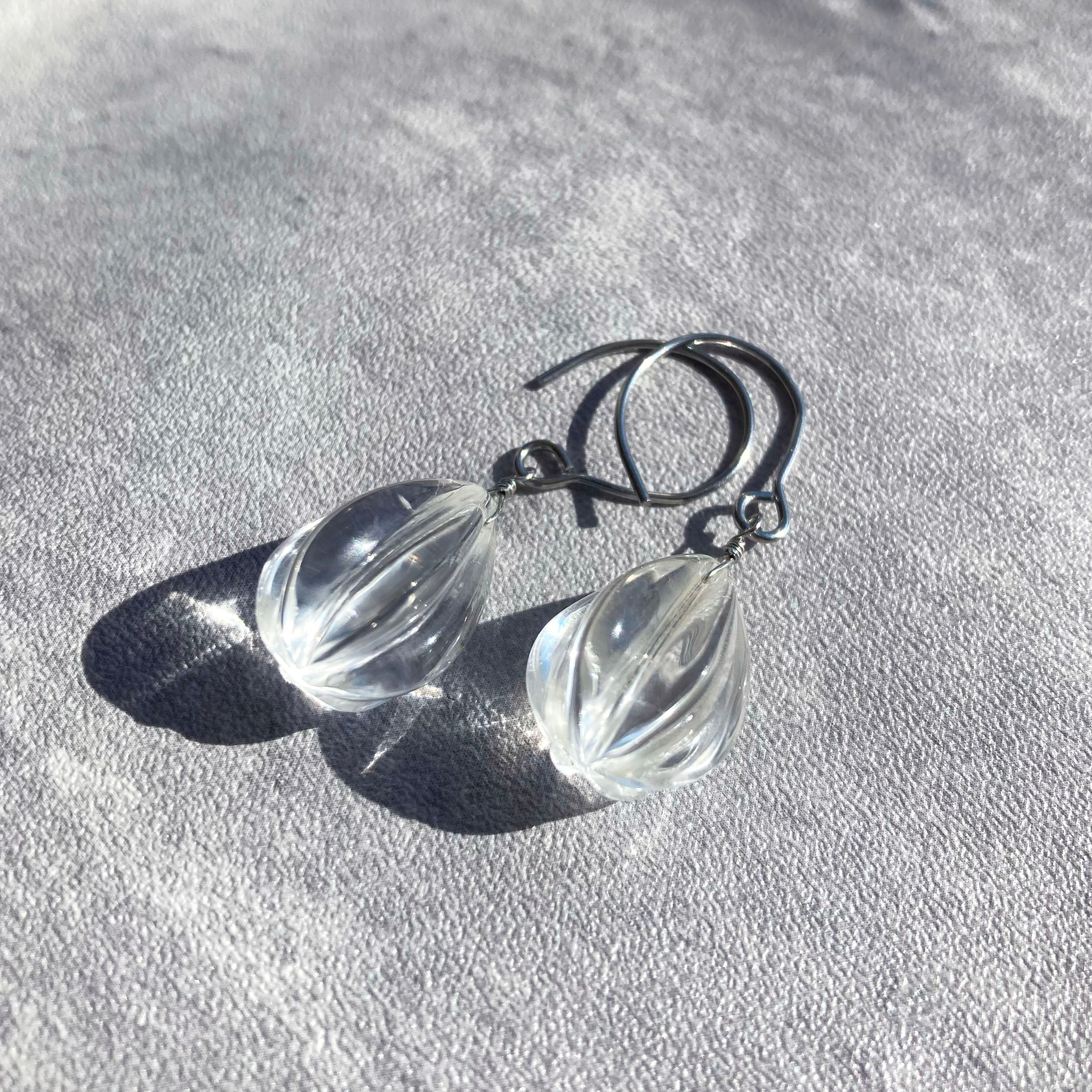 Sea of rose クリスタルピアス 水晶 クリアクオーツ Sea of rose クリスタルリング 水晶 クリアクオーツ