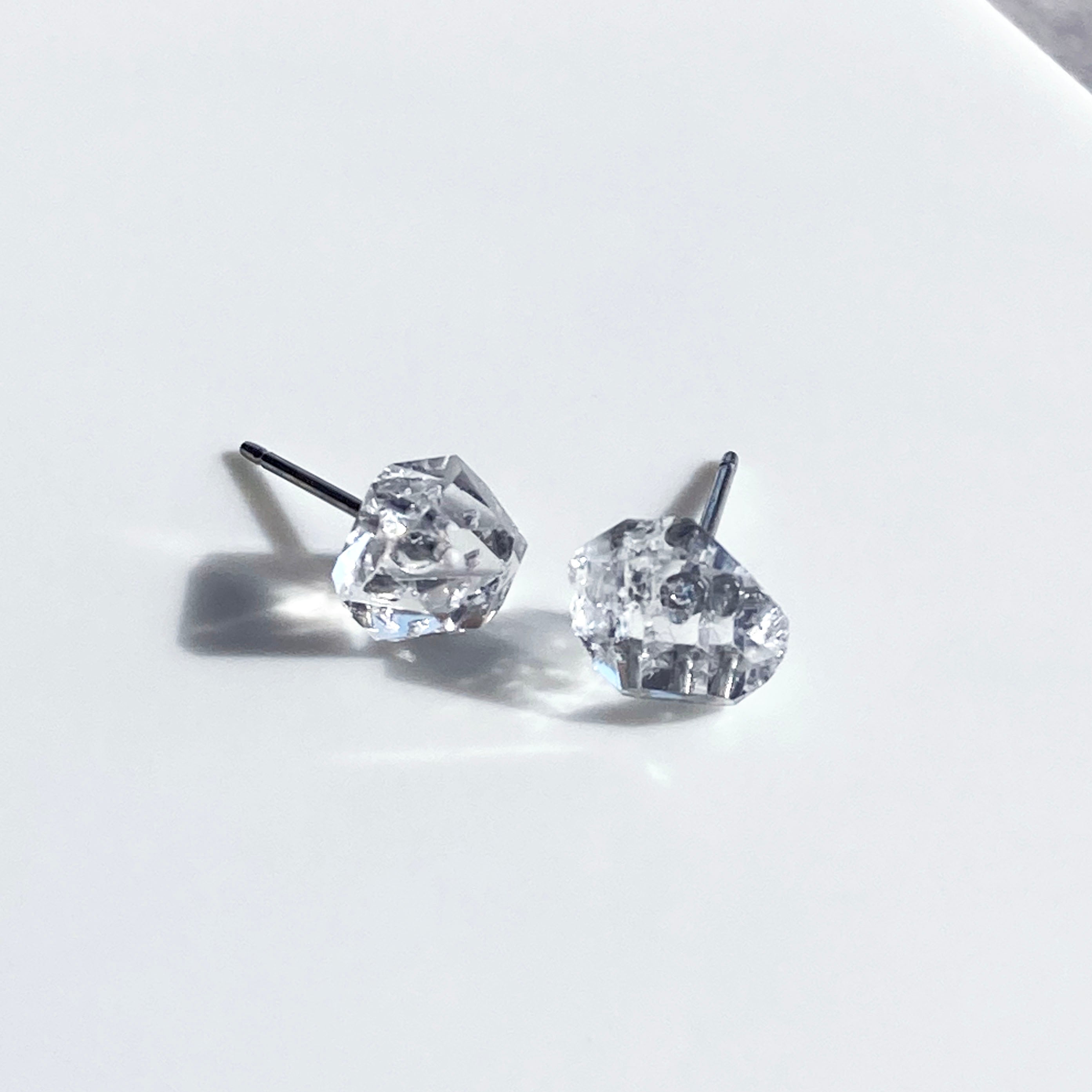 いラインアップ plus] ハーキマーダイヤモンド ピアス | no.29 ステンレス アクセサリー