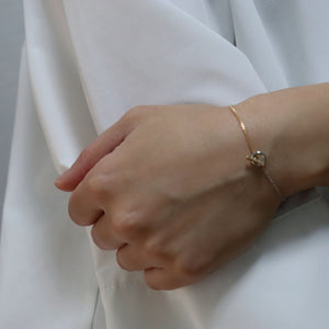 no.29 K18＆ステンレスチェーンブレスレット~tiny chain bracelet（受注制作）~