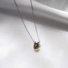 画像をギャラリービューアに読み込む, (no.29) drop lemon quartz necklace ~レモンクオーツ＆ステンレスネックレス~
