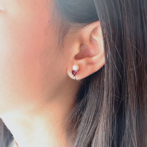 no.29 ステンレス＆カラーストーンイヤリング~color earring triangle~