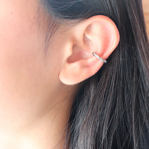  【no.29】ステンレス×ダイヤモンドイヤーカフ~connect stainless diamond ear cuff (single) 