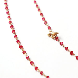 【no.29】レッドスピネルネックレス~spin red spinel necklace ~