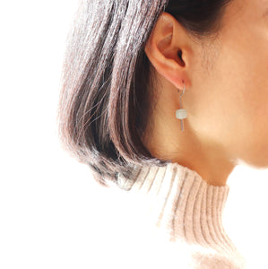 【no.29】ステンレス×ムーンストーンピアス~plus stainless pierced earrings moon stone ~