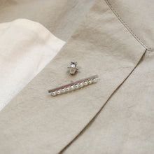 画像をギャラリービューアに読み込む, ridge stainless pearl pin brooch L