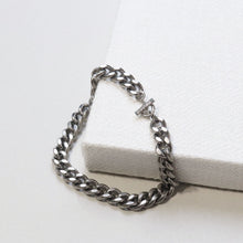 画像をギャラリービューアに読み込む, no.29ステンレス＆ダイヤモンドカーブチェーンブレスレットL~connect curve chain bracelet L~