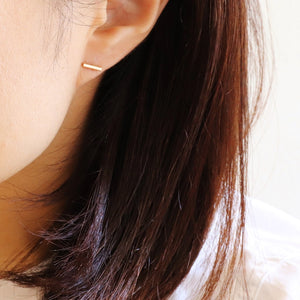 【no.29】K18YGバーピアス~connect K18 pierced earrings S~