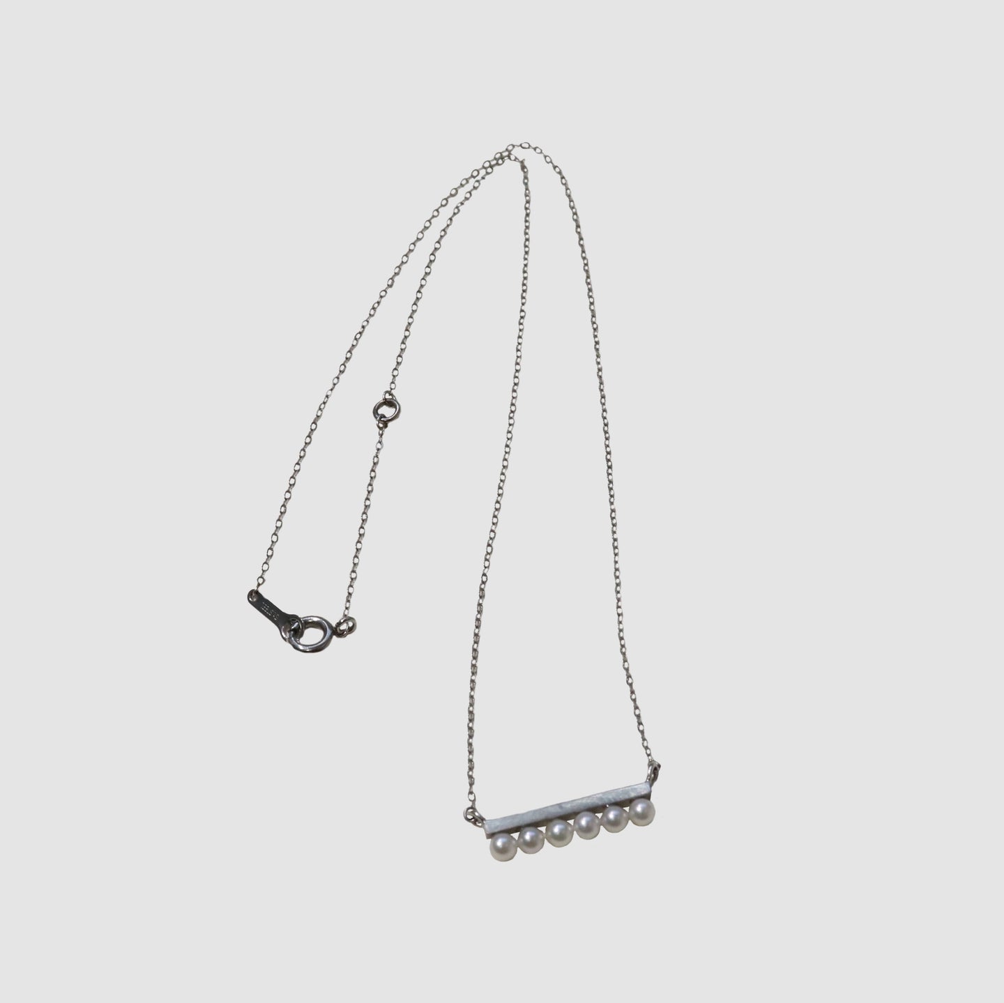 【no.29】金属アレルギーの方にもおすすめステンレスバー×淡水パールネックレス~ridge stainless × pearl necklace~