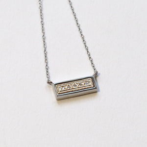 signet diamond necklace（受注制作）